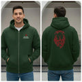 Proud Lion Zip Hoodie – Forest Green