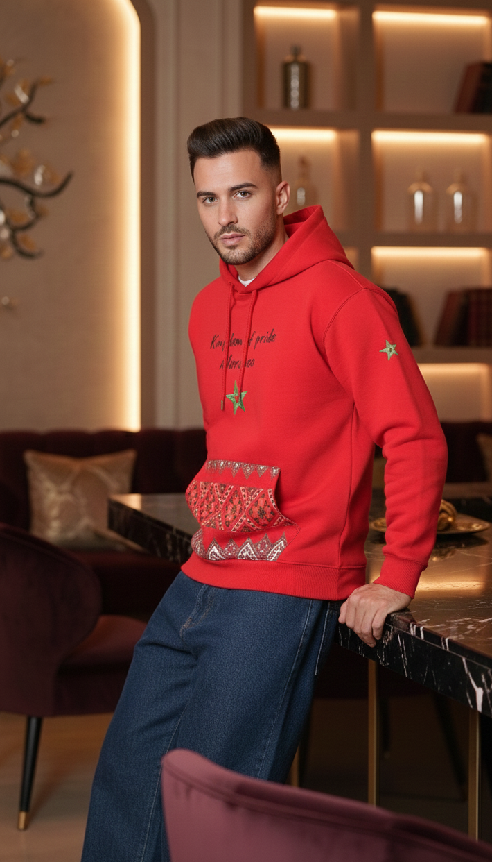 Hoodie rouge ‘Kingdom of Pride’