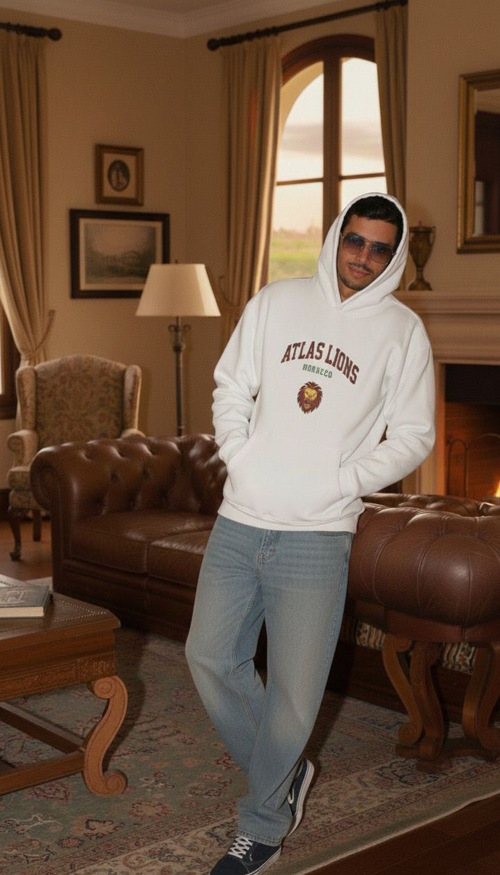Atlas Lions Hoodie – White