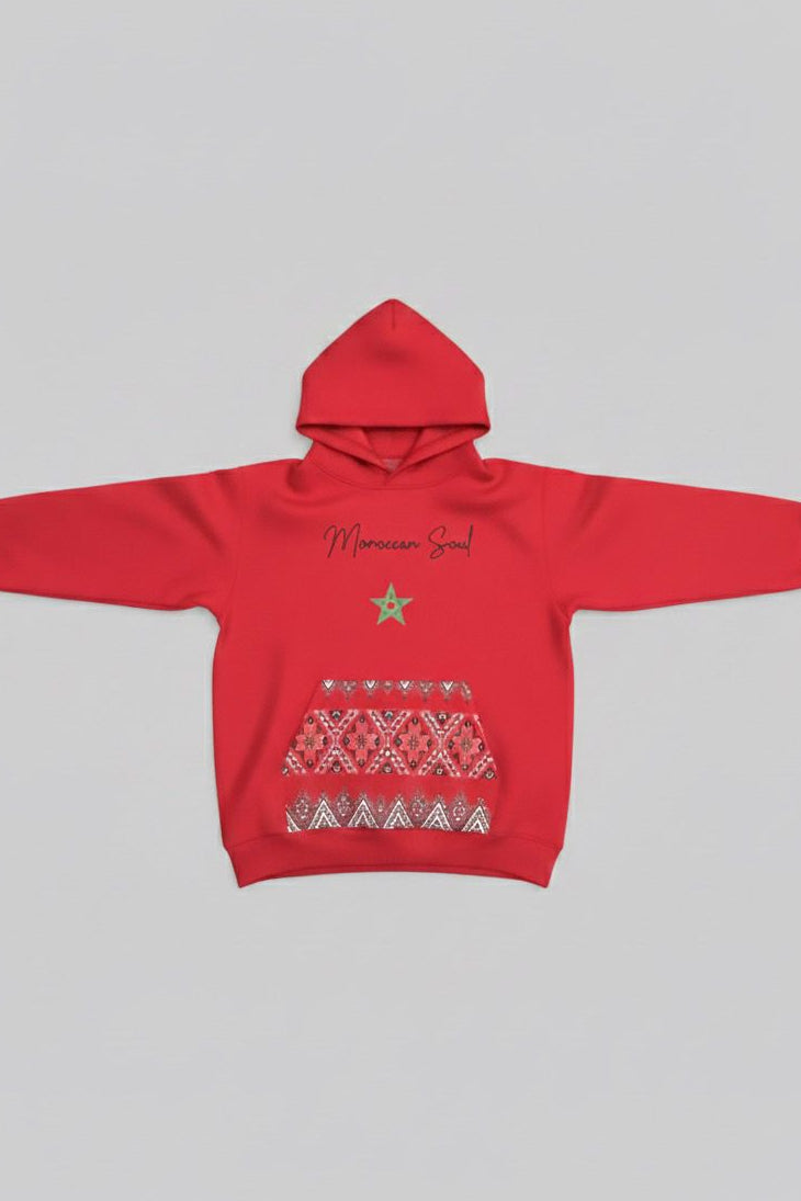 Hoodie rouge ‘Moroccan Soul’
